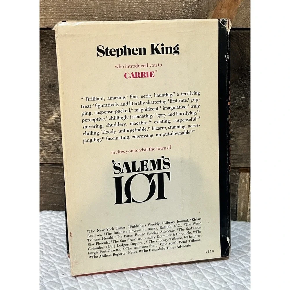 SALEM'S LOT by Stephen King (1975, Hardcover) Book Club Editition